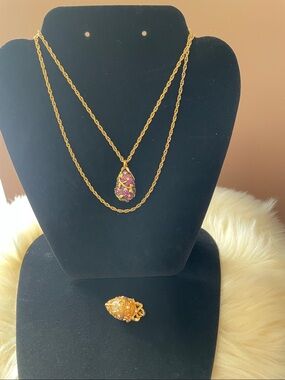 Joan Rivers 30” Gold-Tone Necklace with 2 Crystal Teardrop Pendants